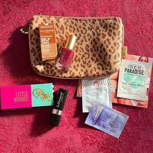 Ipsy makeup bag filled with goodies. :)